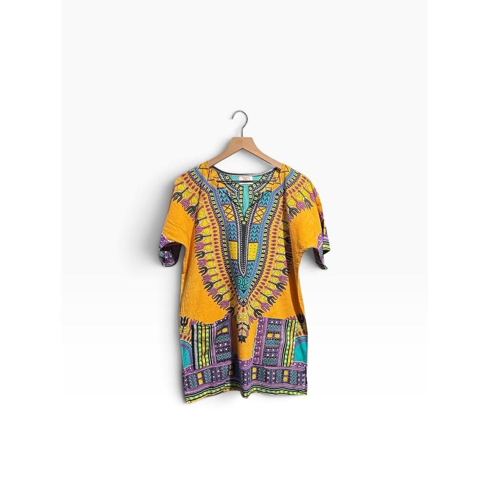 Dashiki Vibrant Colorful Traditional Afrocentric Shirt Festival Tribal Unisex